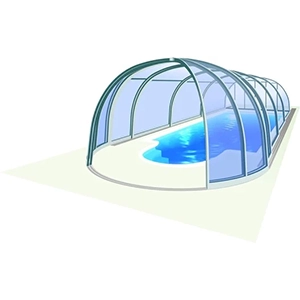 Olympic pool enclosure 3D graphic