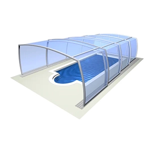 Omega pool enclosure 3D graphic
